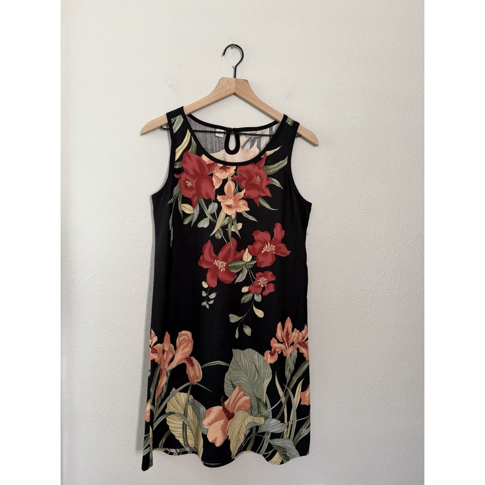 Tommy Bahama Dress Shift Silk Floral Tropical Hawaiian Resort S Vintage 90s Y2K